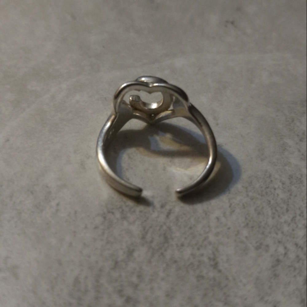 Sterling Silver Initial "C" Toe Ring - image 2